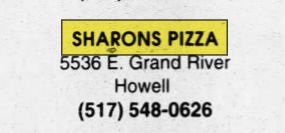 Sha-Rons Pizza (Sharons Pizza) - June 1996 Ad For This Location (newer photo)